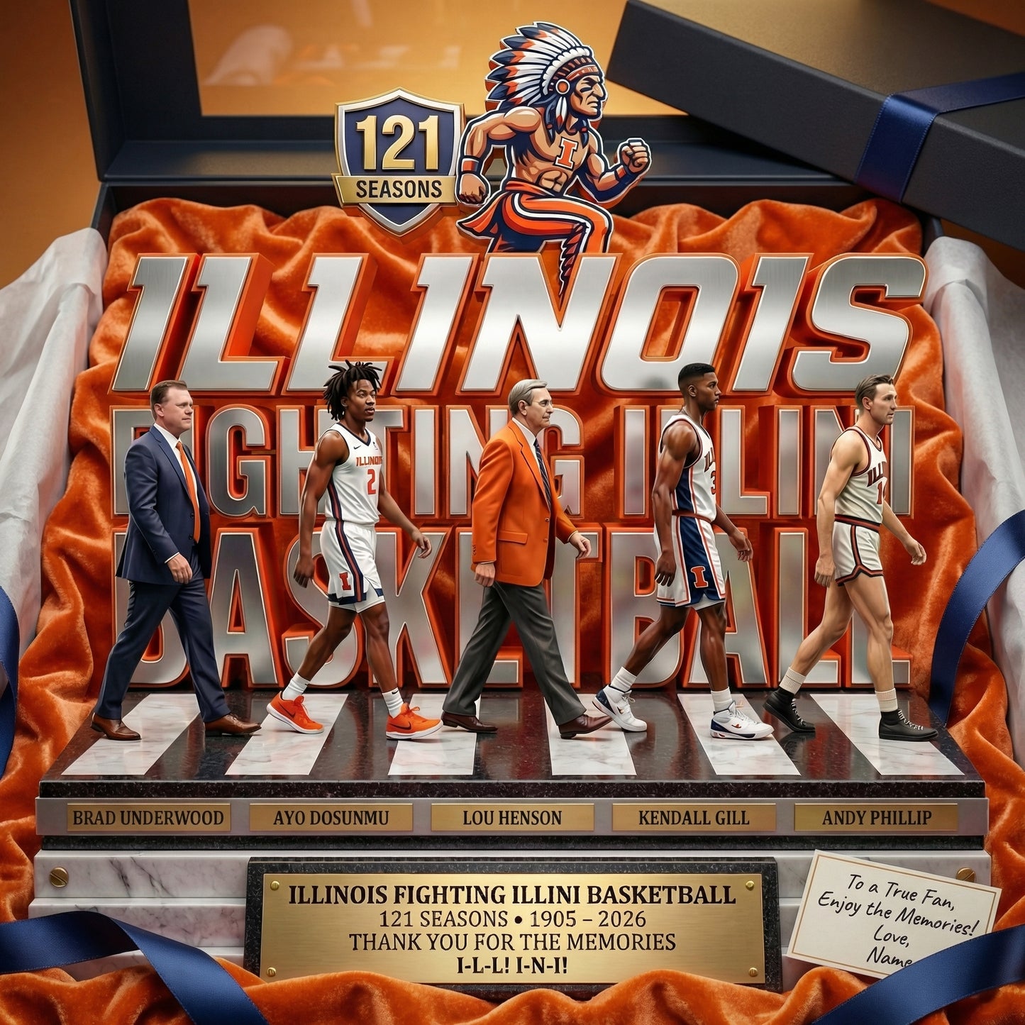 Illinois 121 Seasons - Acrylic Plaque Classic Fan Gift - ILFI0401-03