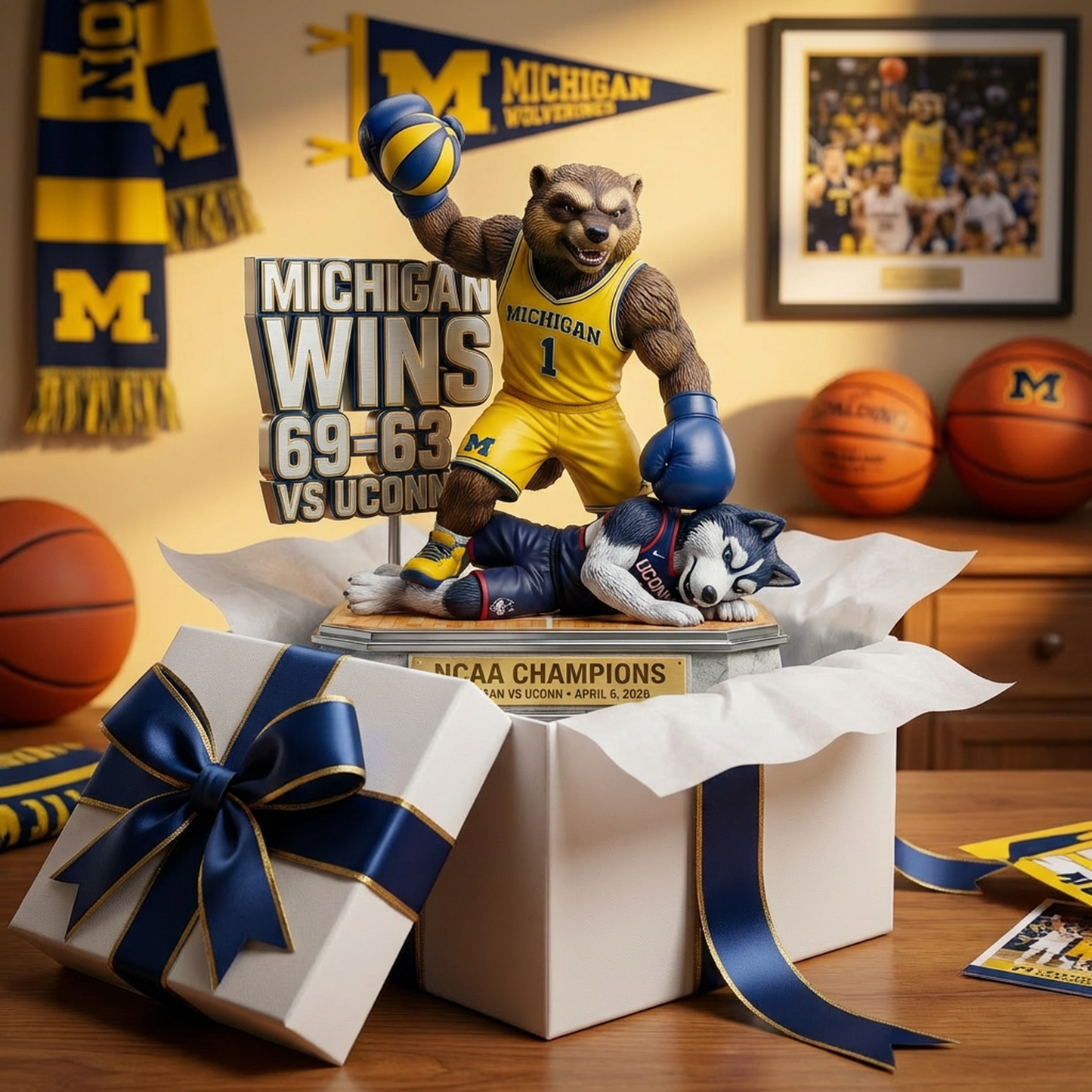 Go Blue - Acrylic Plaque Classic Fan Gift