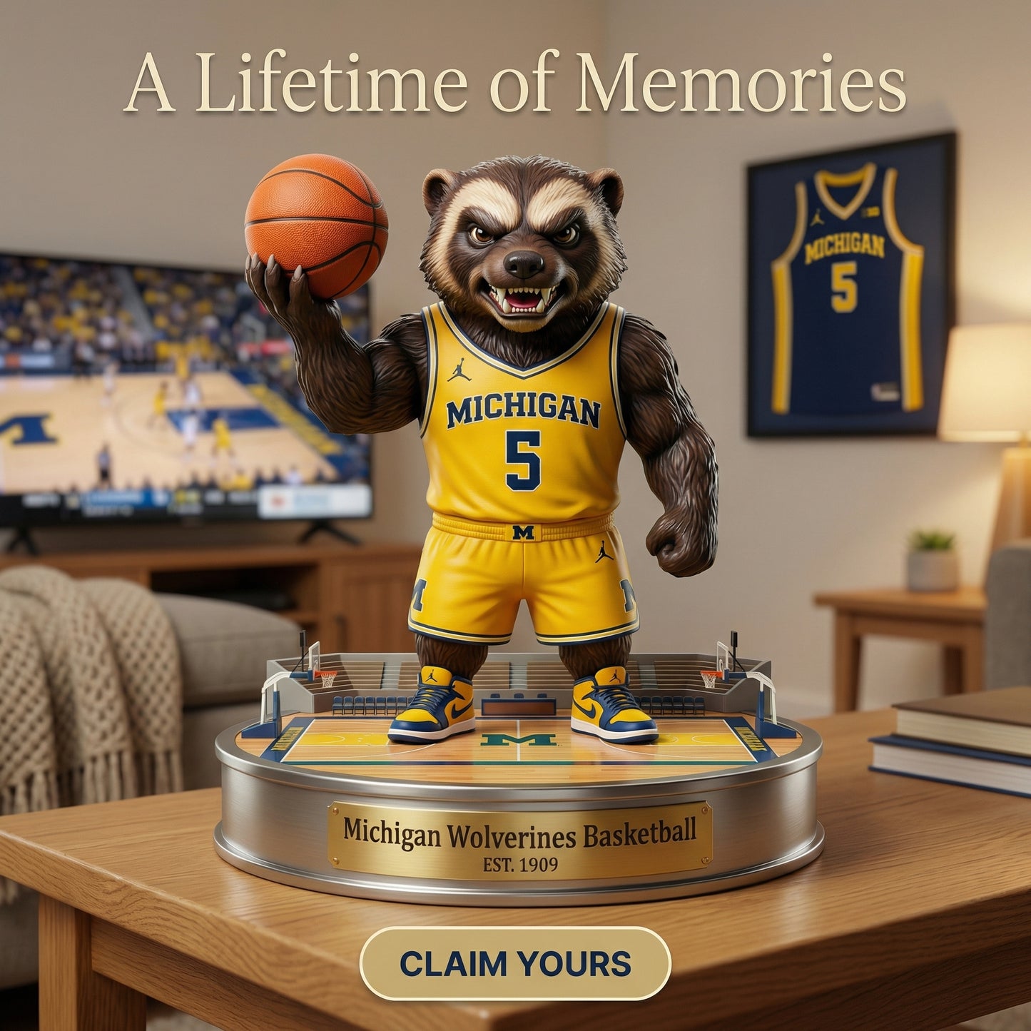 Michigan Basketball IV - Acrylic Plaque Classic Fan Gift