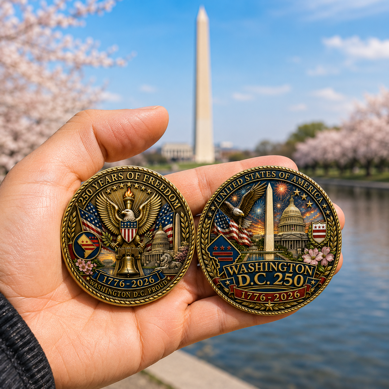United States 250th Anniversary Coin - Washington D.C - Gift for Dad