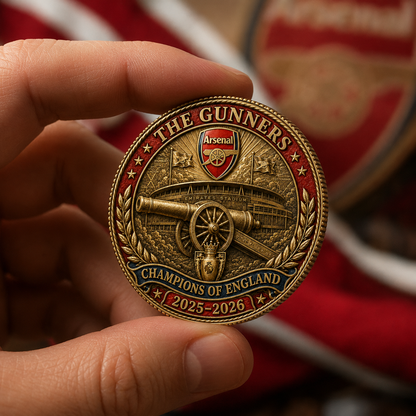 The Gunners Victory Medal Anniversary Coin - NORTH LONDON ROARS AGAIN