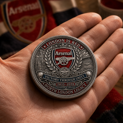The Gunners Victory Medal Anniversary Coin - NORTH LONDON ROARS AGAIN
