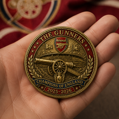 The Gunners Victory Medal Anniversary Coin - NORTH LONDON ROARS AGAIN