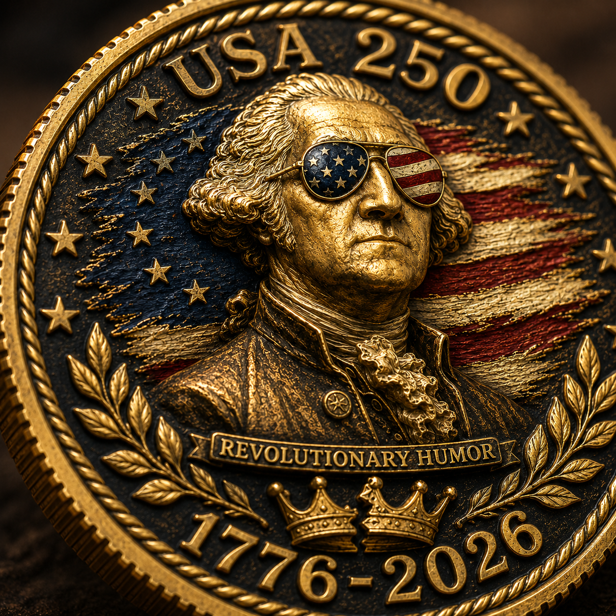 USA 250 It’s Only Treason If You Lose Challenge Coin, 1776-2026 Revolutionary Humor Commemorative Coin