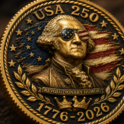 USA 250 It’s Only Treason If You Lose Challenge Coin, 1776-2026 Revolutionary Humor Commemorative Coin