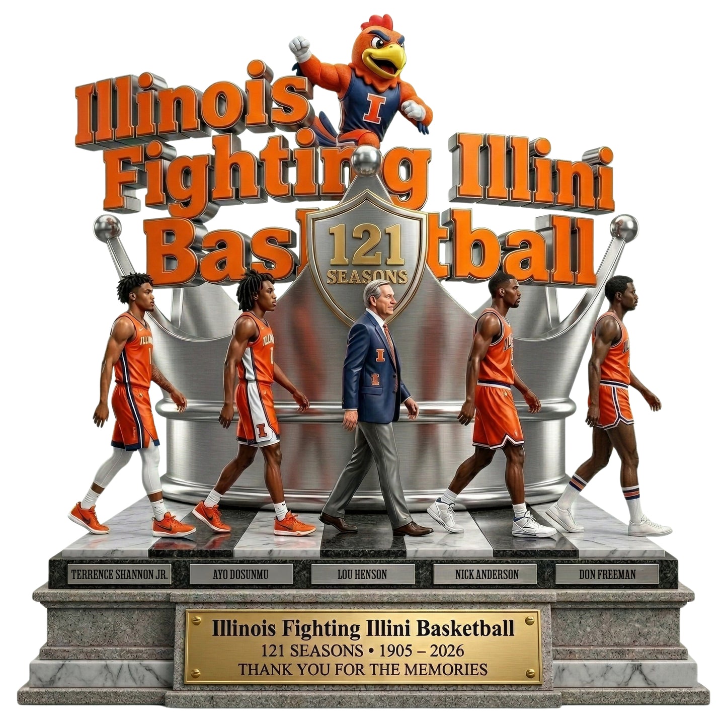 Illinois Basketball Team - Acrylic Plaque Classic Fan Gift