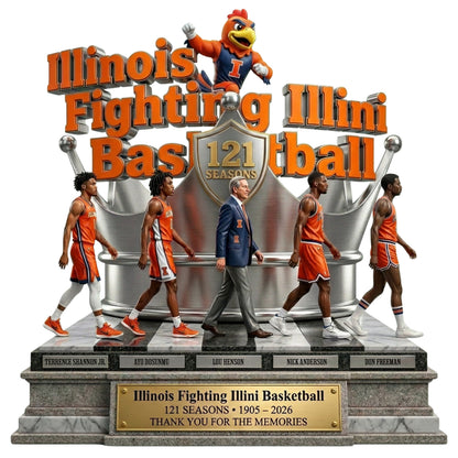 Illinois Basketball Team - Acrylic Plaque Classic Fan Gift