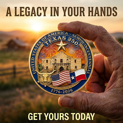 United States Anniversary Coin - Texas,1776-2026, Patriotic Gift