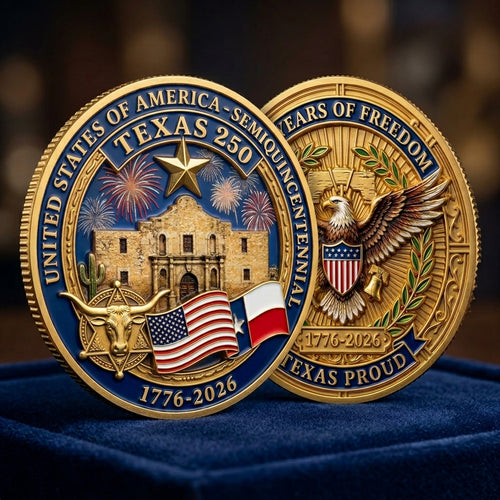 United States Anniversary Coin - Texas,1776-2026, Patriotic Gift