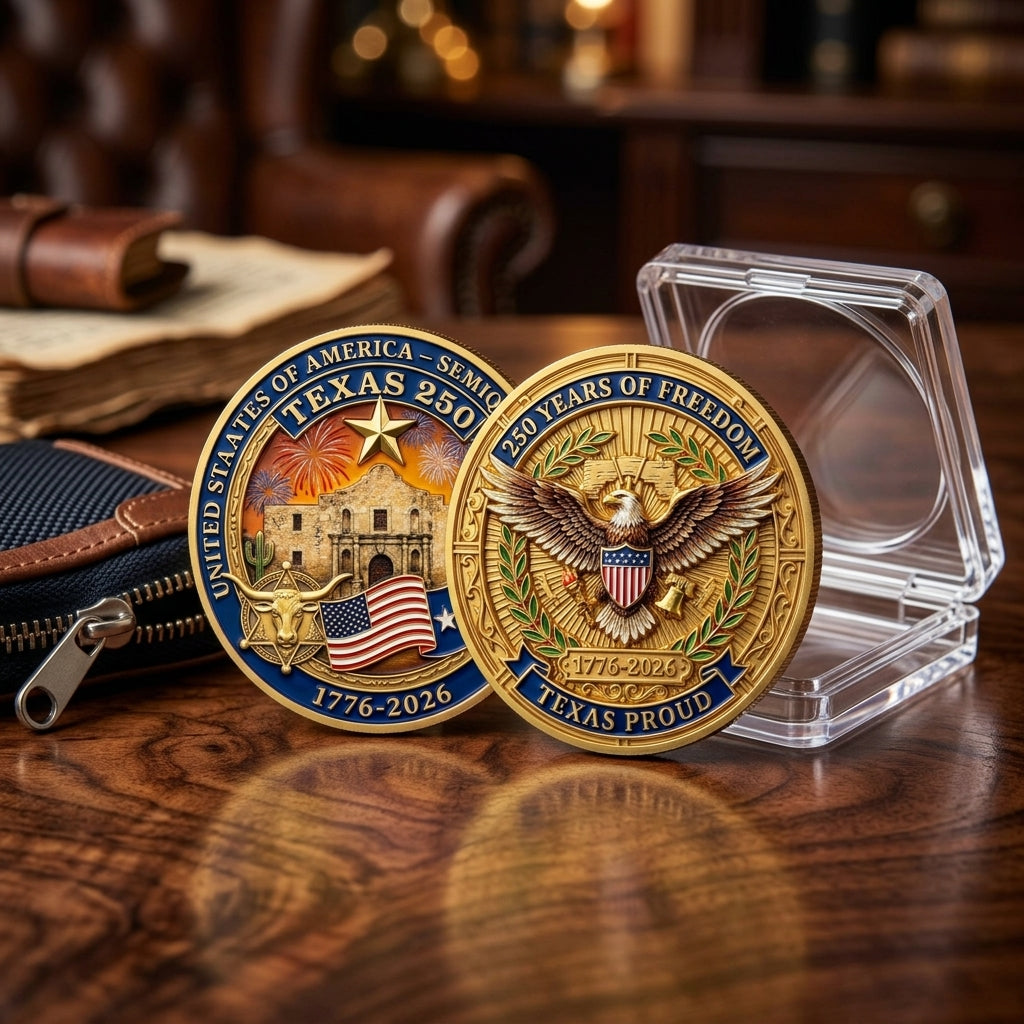 United States Anniversary Coin - Texas,1776-2026, Patriotic Gift