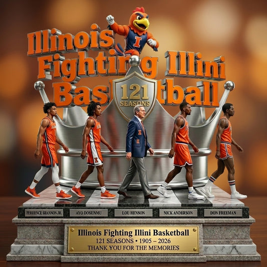 Illinois Basketball Team - Acrylic Plaque Classic Fan Gift