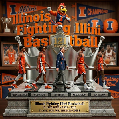 Illinois Basketball Team - Acrylic Plaque Classic Fan Gift