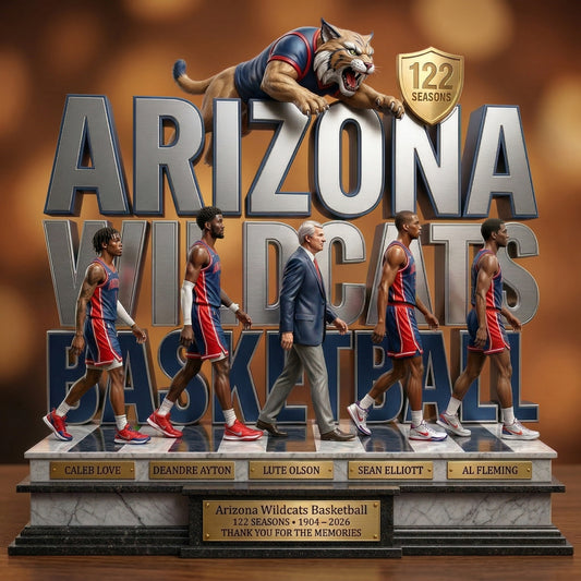Arizona Basketball Team - Acrylic Plaque Classic Fan Gift