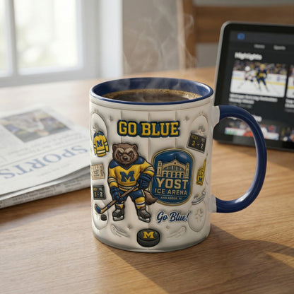 Go Blue Hockey Team - Accent Mug Gift For Fans - MIWO0401