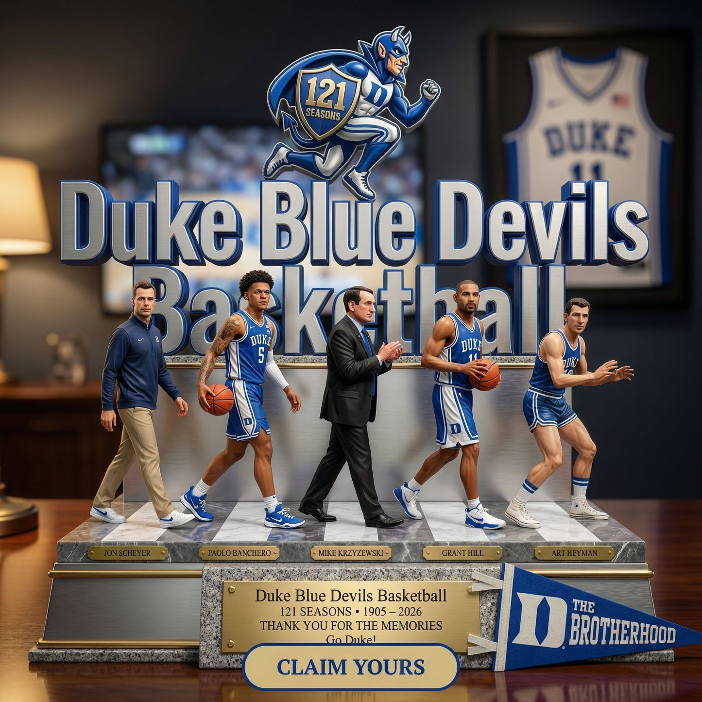 Blue Devils 121 Seasons - Acrylic Plaque Classic Fan Gift - DUDE0401
