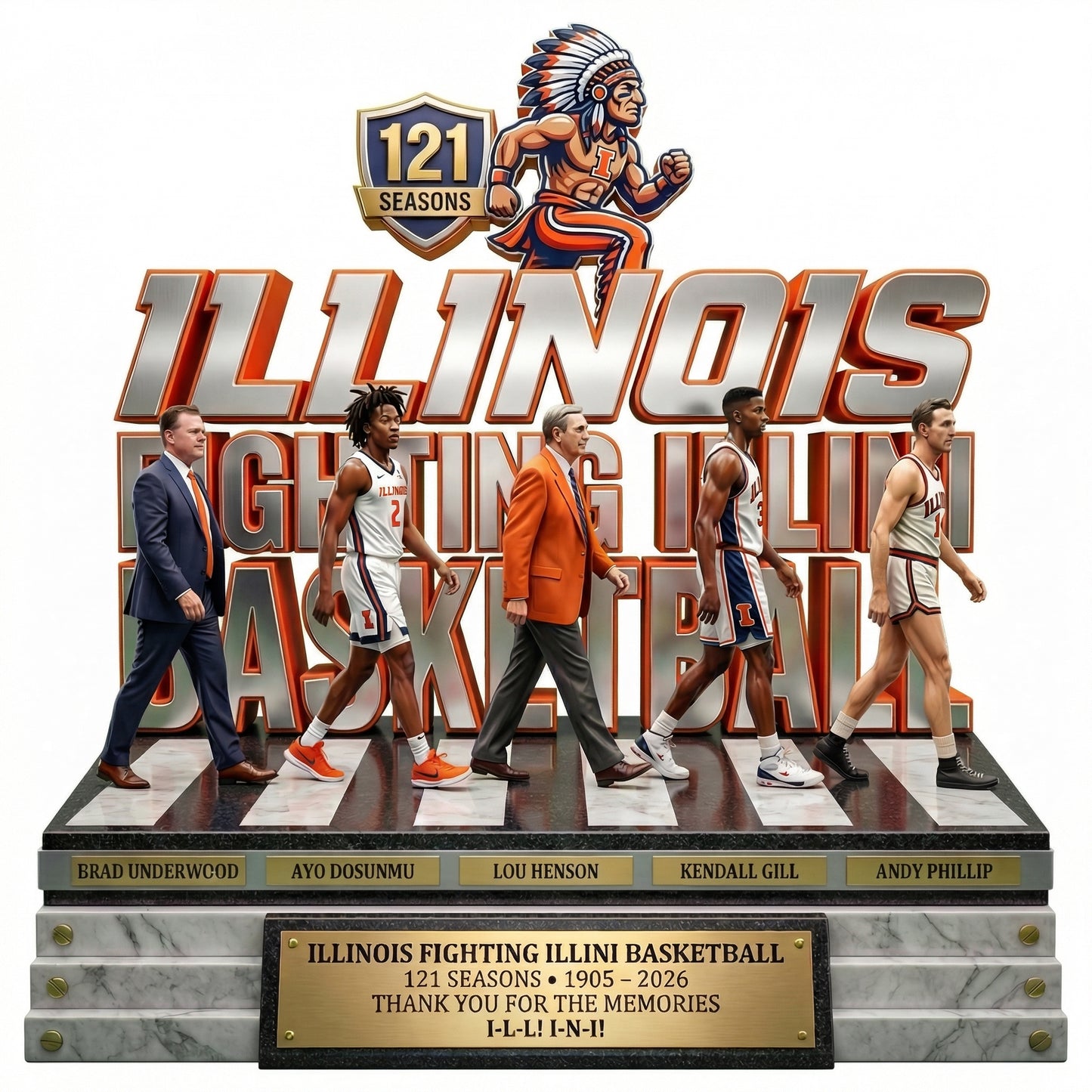 Illinois 121 Seasons - Acrylic Plaque Classic Fan Gift - ILFI0401-03