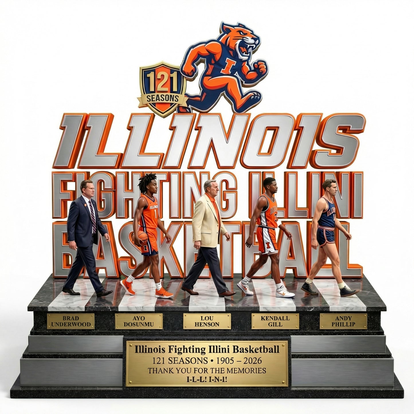 Illinois 121 Seasons - Acrylic Plaque Classic Fan Gift - ILFI0401-06