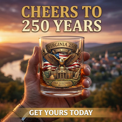 United States 250th Anniversary Whiskey Glass - Virginia