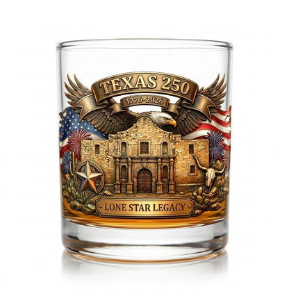 United States 250th Anniversary Whiskey Glass - Texans