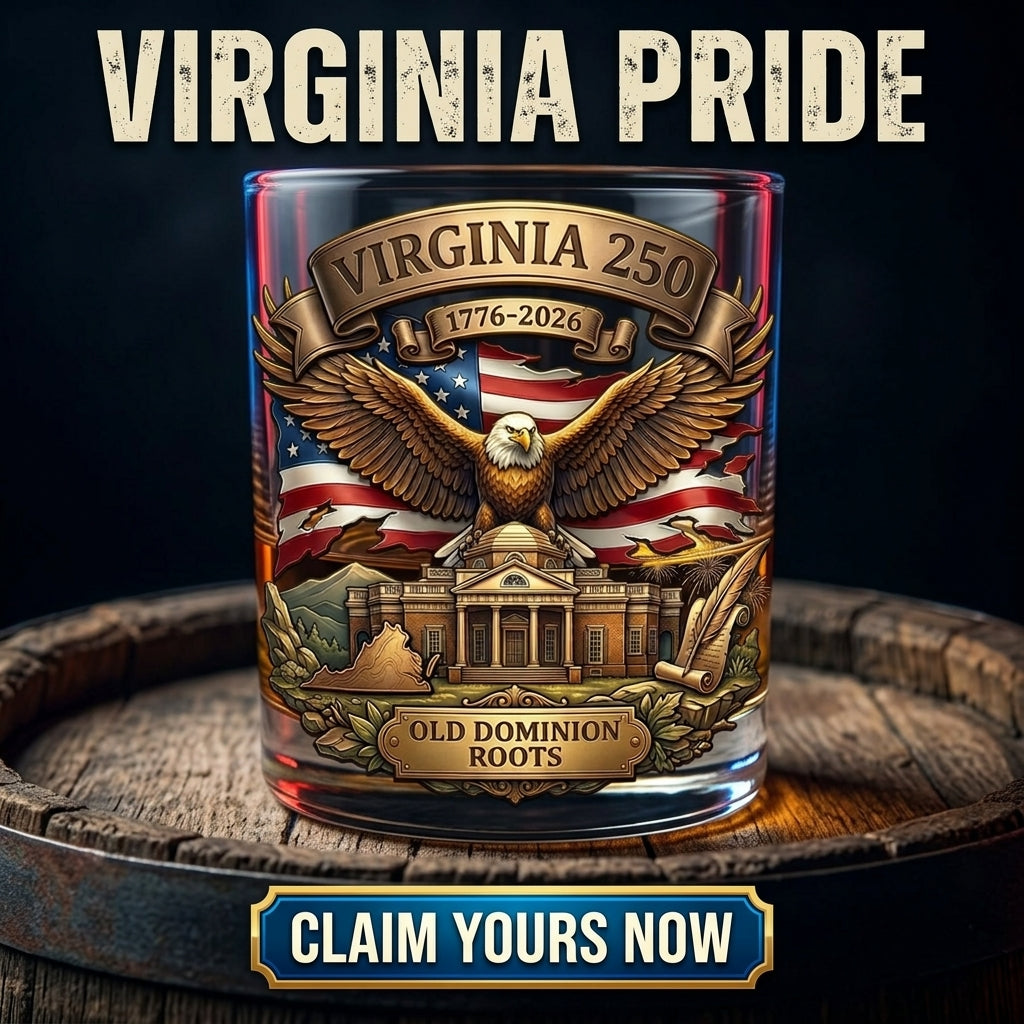 United States 250th Anniversary Whiskey Glass - Virginia