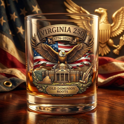 United States 250th Anniversary Whiskey Glass - Virginia
