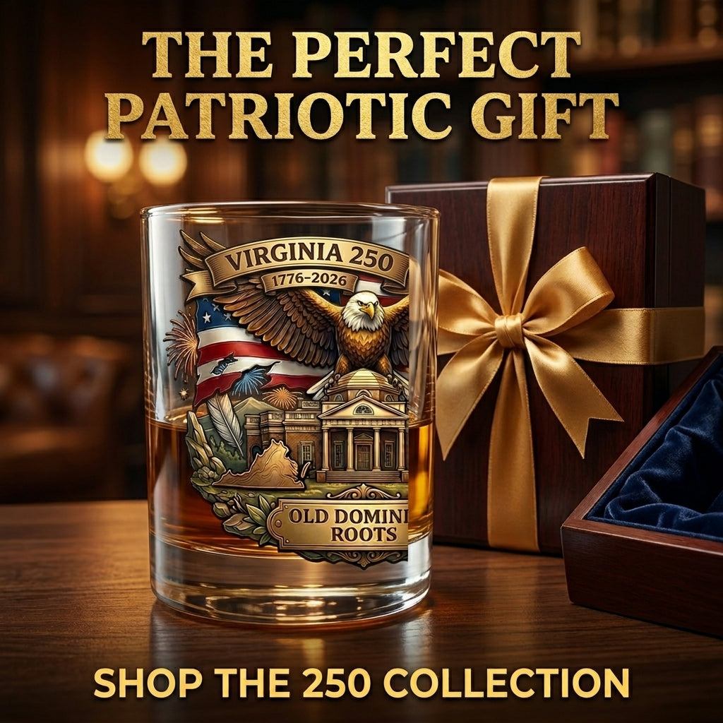 United States 250th Anniversary Whiskey Glass - Virginia