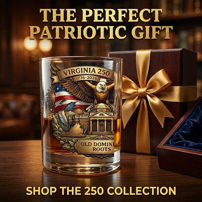 United States 250th Anniversary Whiskey Glass - Virginia