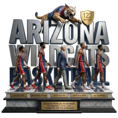 Arizona Basketball Team - Acrylic Plaque Classic Fan Gift