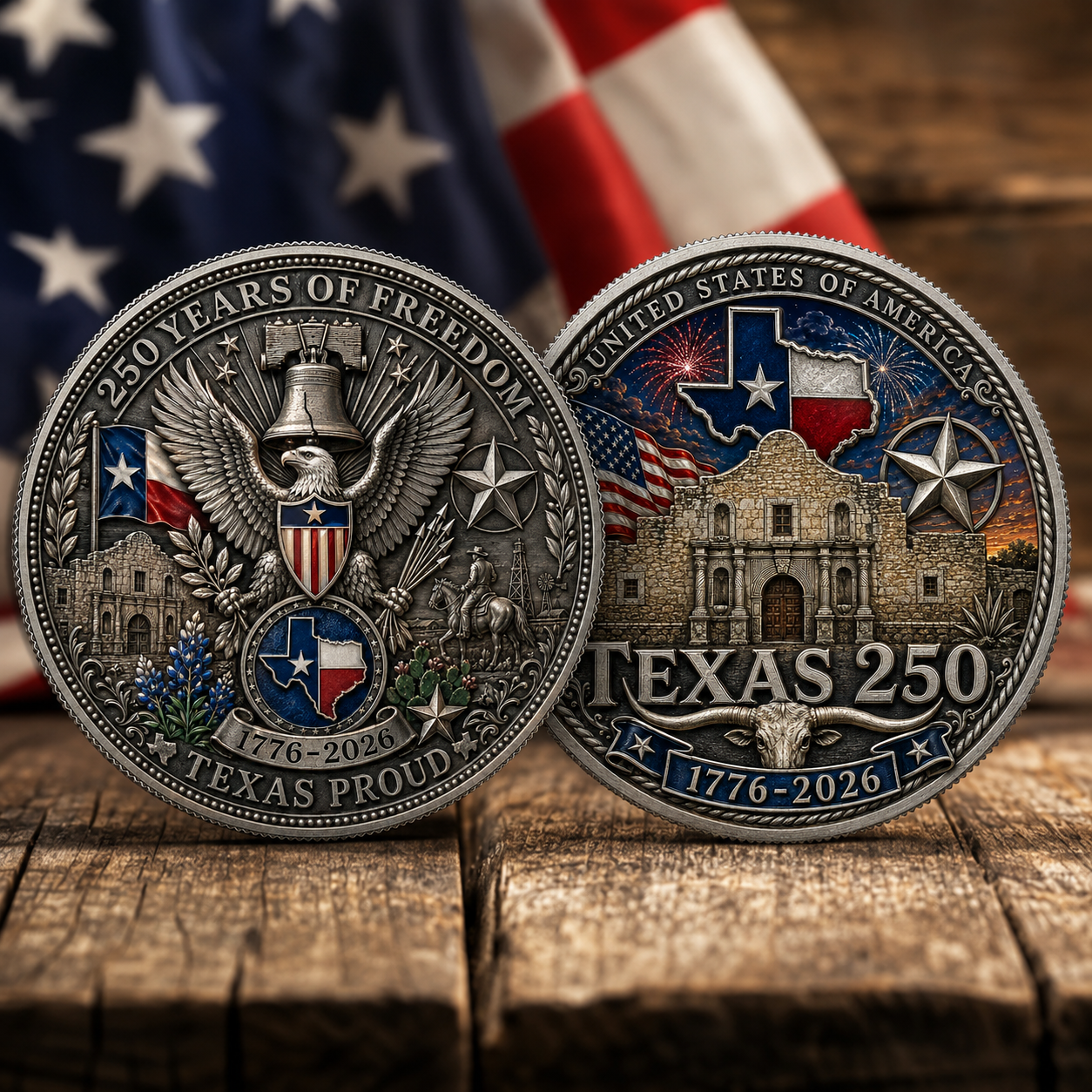 United States Anniversary Coin-Texas,1776-2026, Patriotic Gift