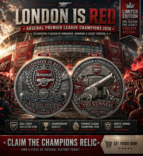 The Gunners Victory Medal Anniversary Coin - NORTH LONDON ROARS AGAIN