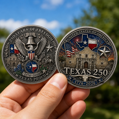 United States Anniversary Coin-Texas,1776-2026, Patriotic Gift