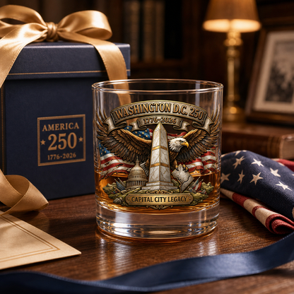 United States 250th Anniversary Whiskey Glass