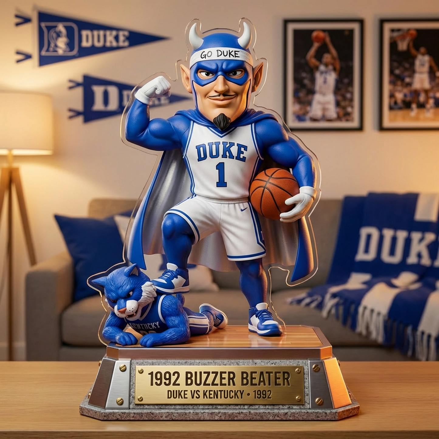 Blue Devils- Shape Acrylic Plaque  Fan Gift