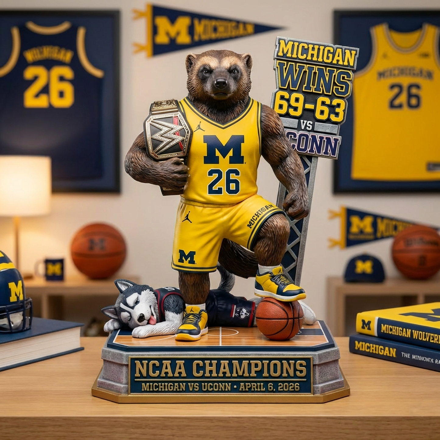 Go Blue - Acrylic Plaque Classic Fan Gift