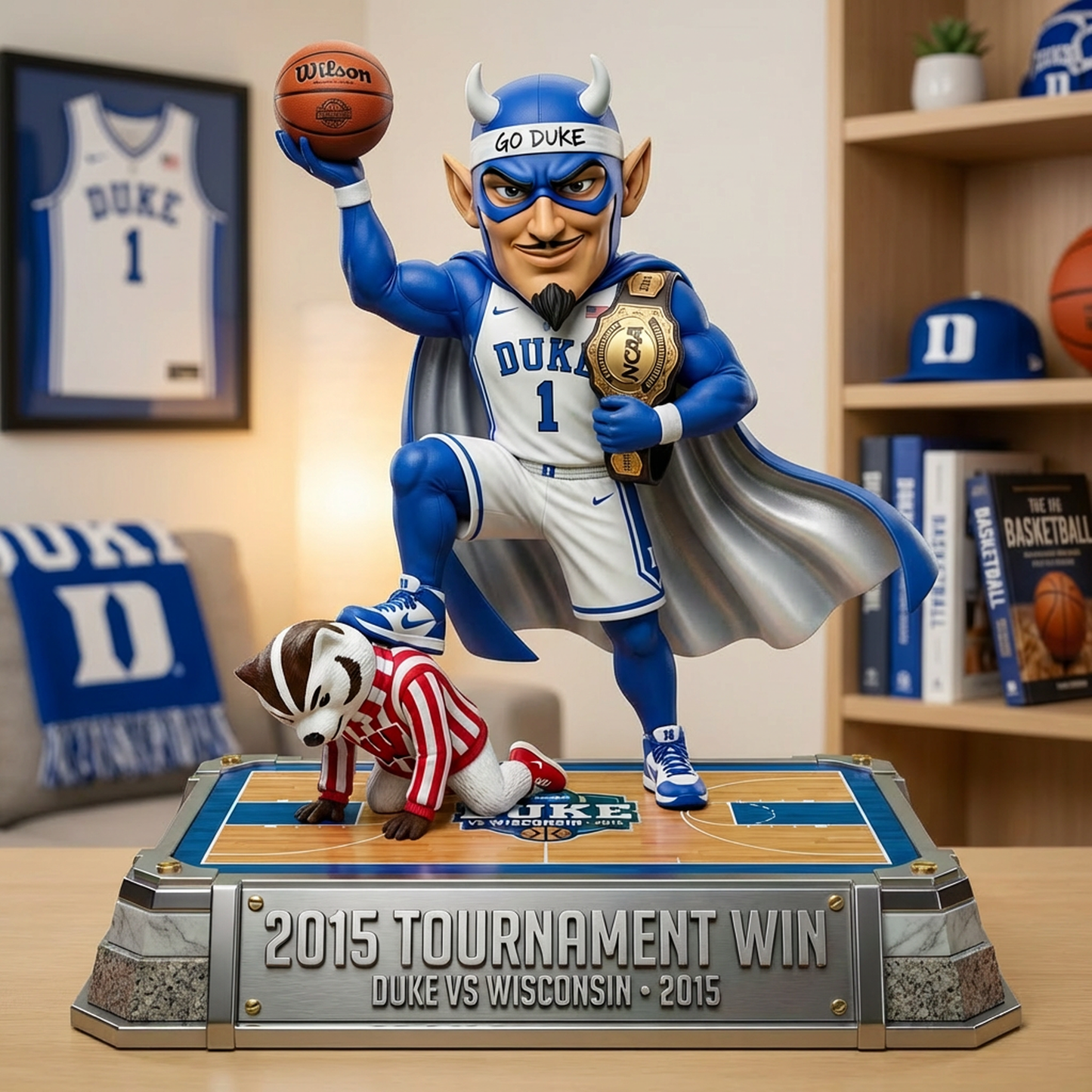 Blue Devils- Shape Acrylic Plaque  Fan Gift