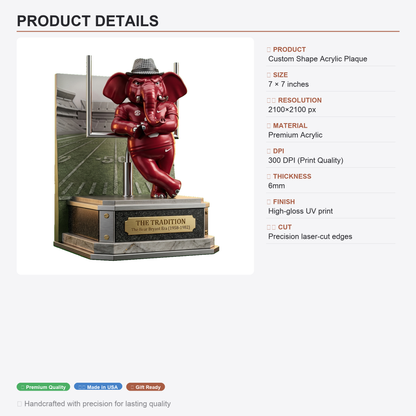 THE TRADITION The Bear - Acrylic Plaque Classic Fan Gift