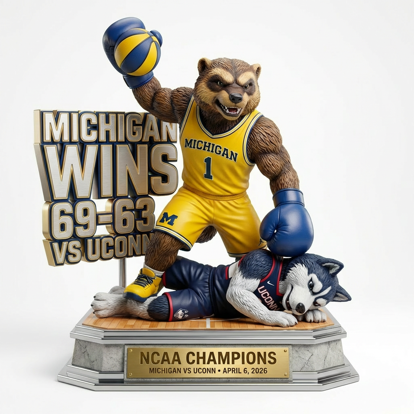 Go Blue - Acrylic Plaque Classic Fan Gift