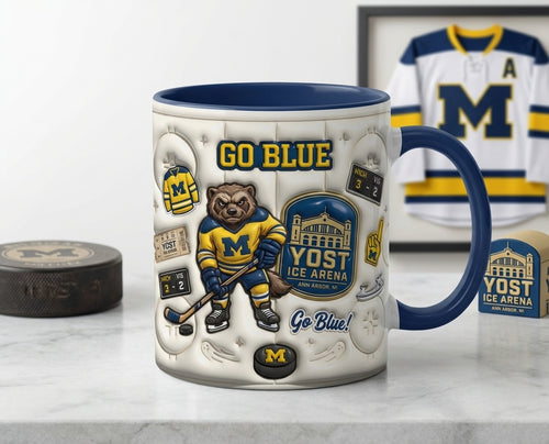 Go Blue Hockey Team - Accent Mug Gift For Fans - MIWO0401