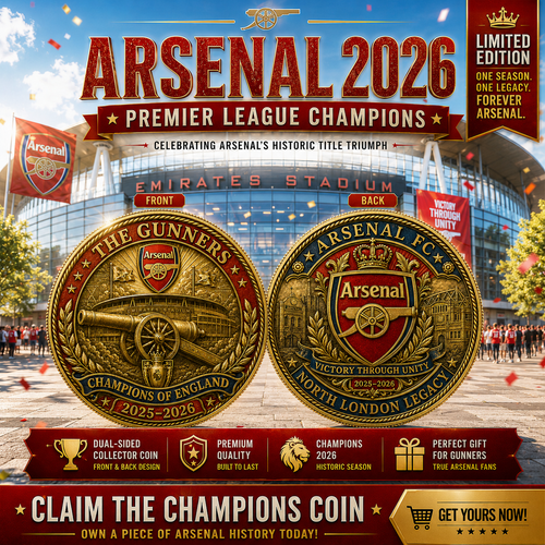 The Gunners Victory Medal Anniversary Coin - NORTH LONDON ROARS AGAIN