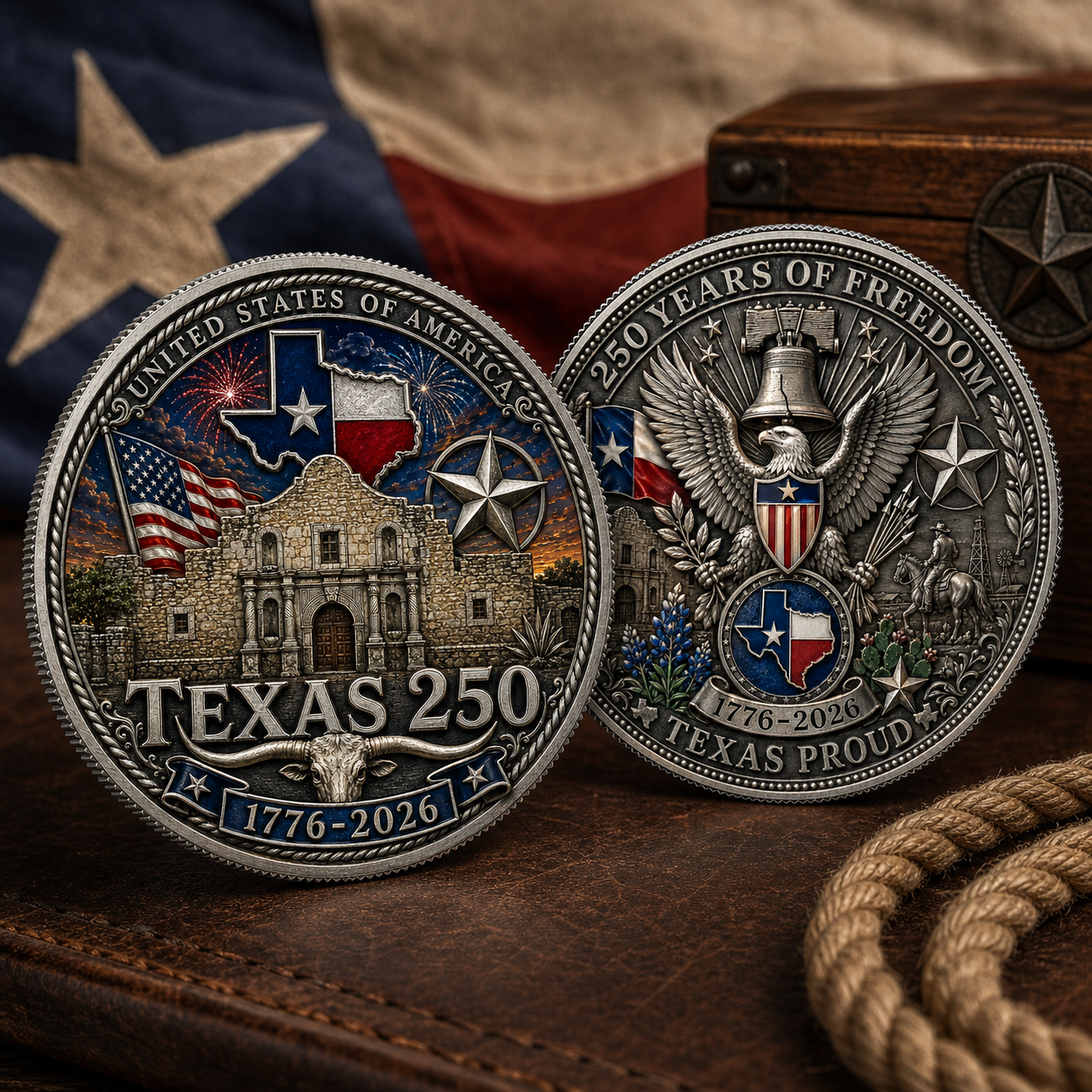 United States Anniversary Coin-Texas,1776-2026, Patriotic Gift