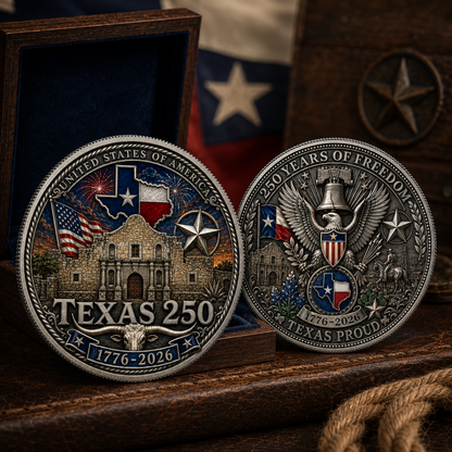 United States Anniversary Coin-Texas,1776-2026, Patriotic Gift