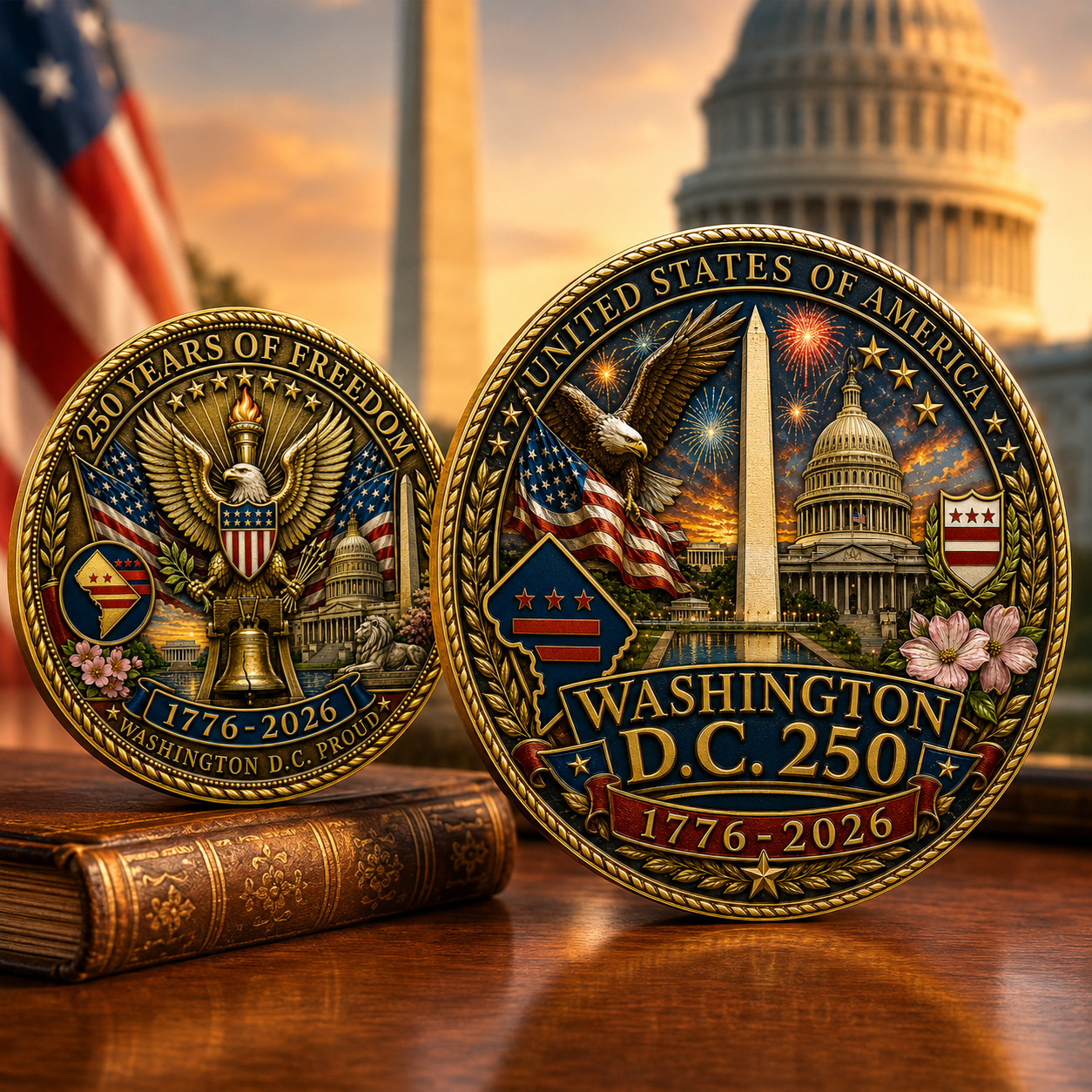 United States 250th Anniversary Coin - Washington D.C - Gift for Dad