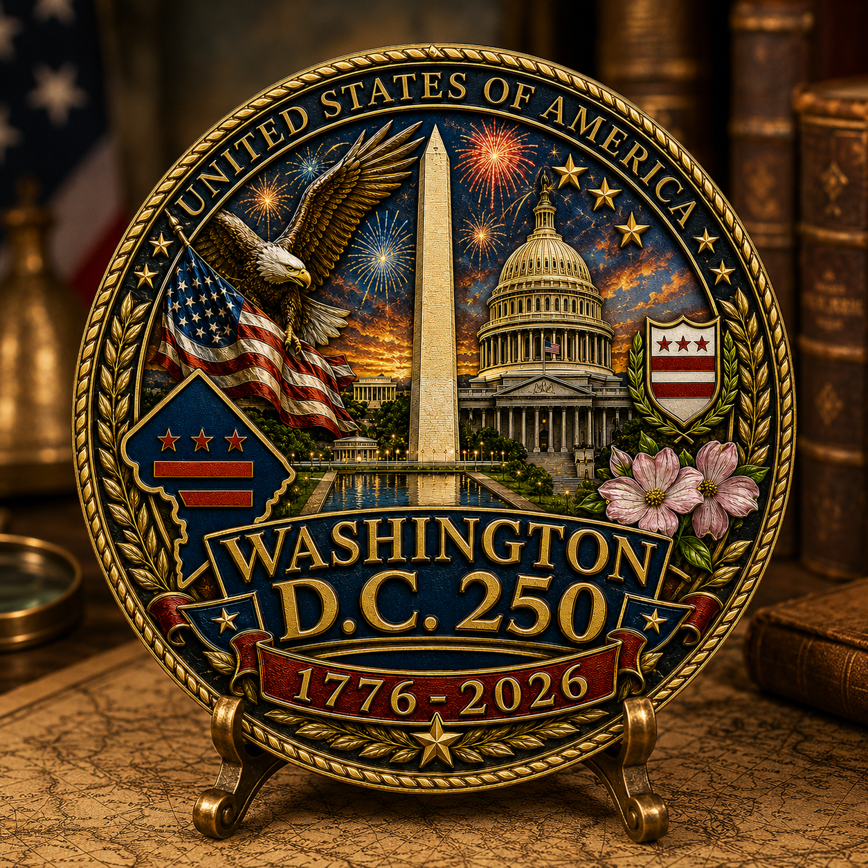 United States 250th Anniversary Coin - Washington D.C - Gift for Dad