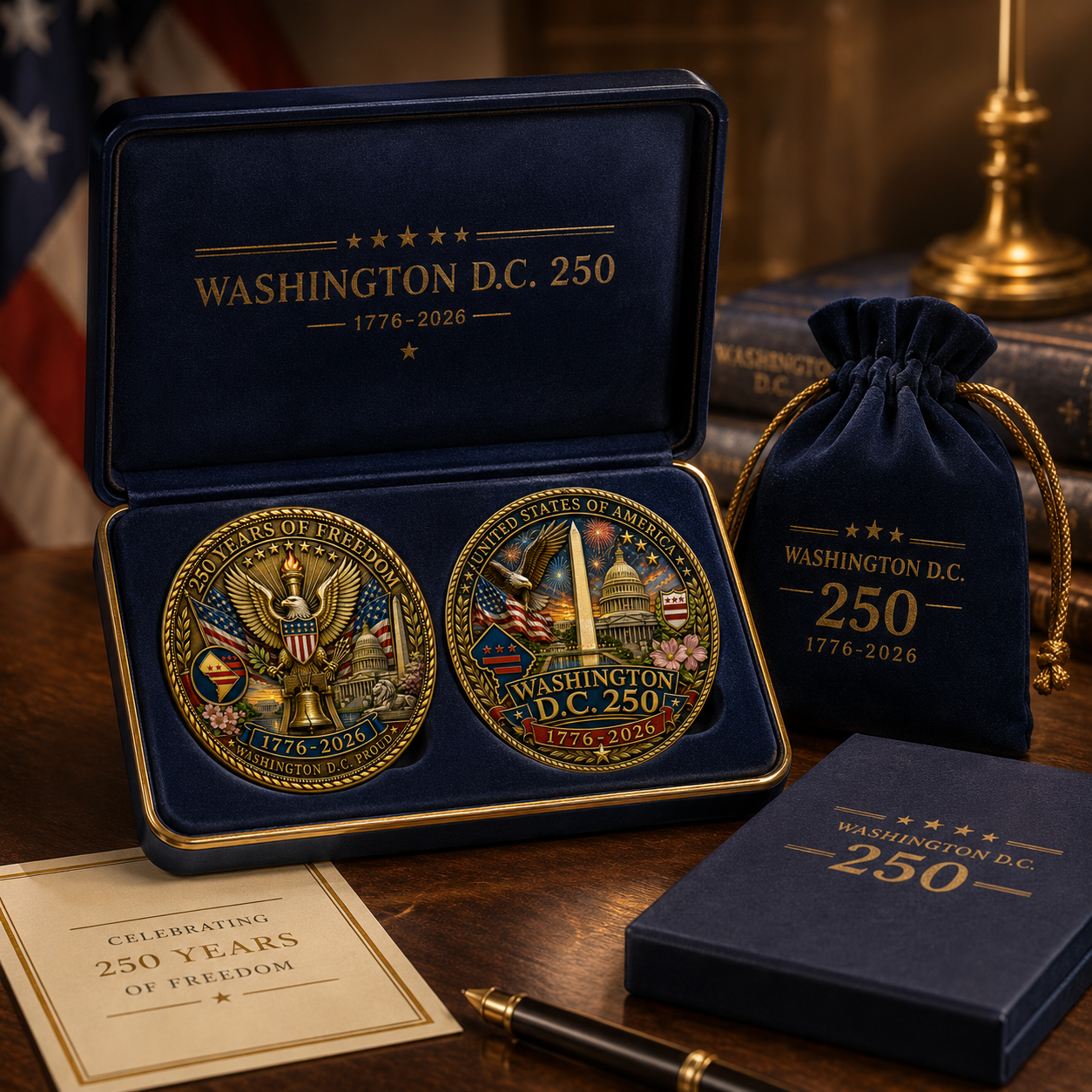 United States 250th Anniversary Coin - Washington D.C - Gift for Dad